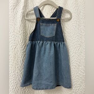 H&M Kids Denim Blue Overall Dress 1 1/2-2yrs